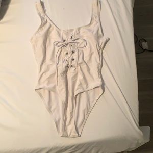 Size small white one piece swimsuit